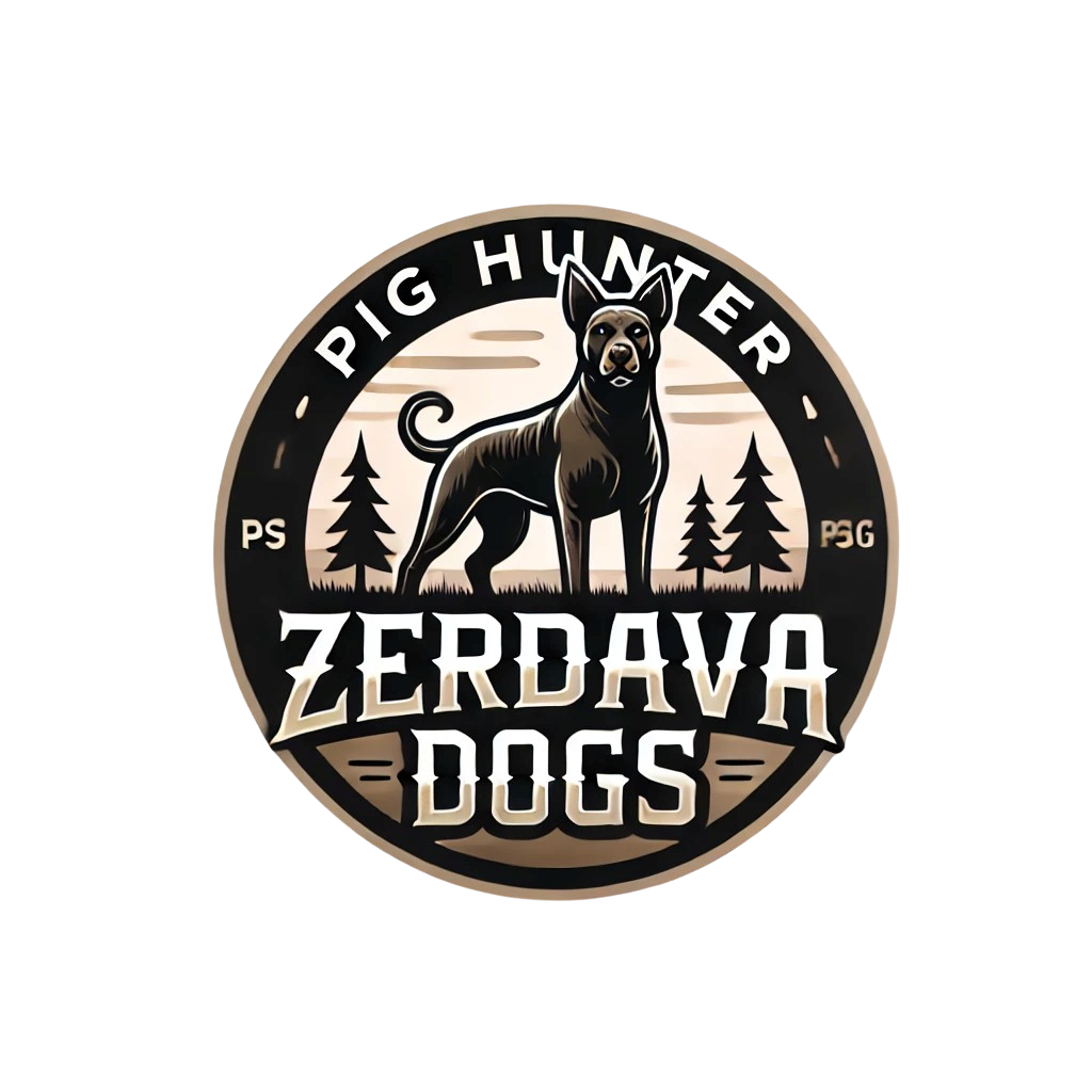 Pig Hunter Zerdava Dog Logo